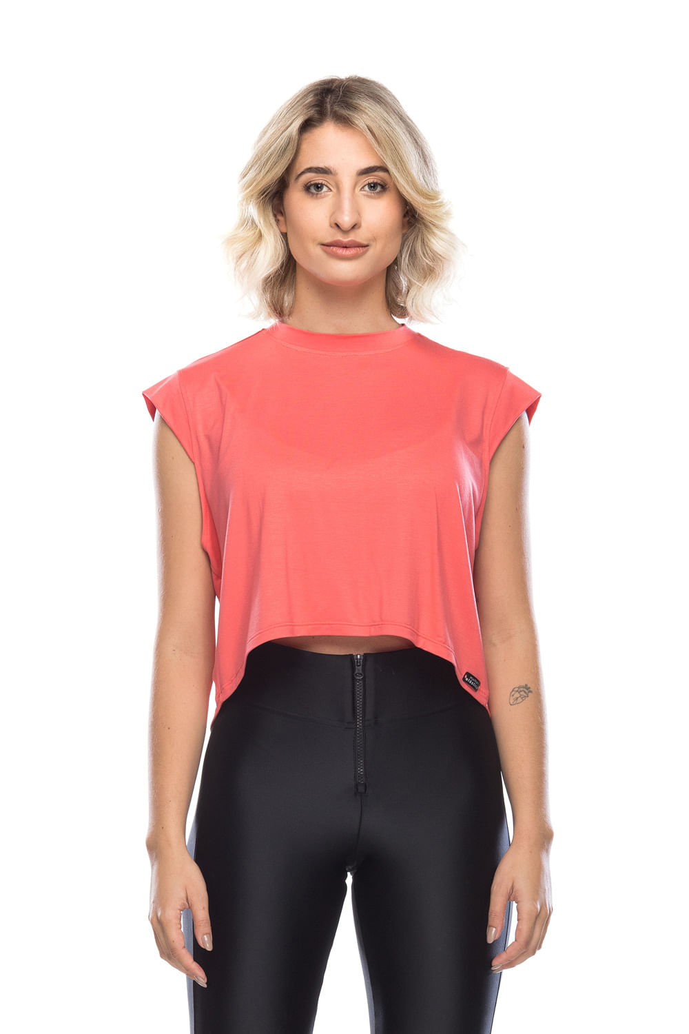 Cropped Lux Tee - Rosa Vivo